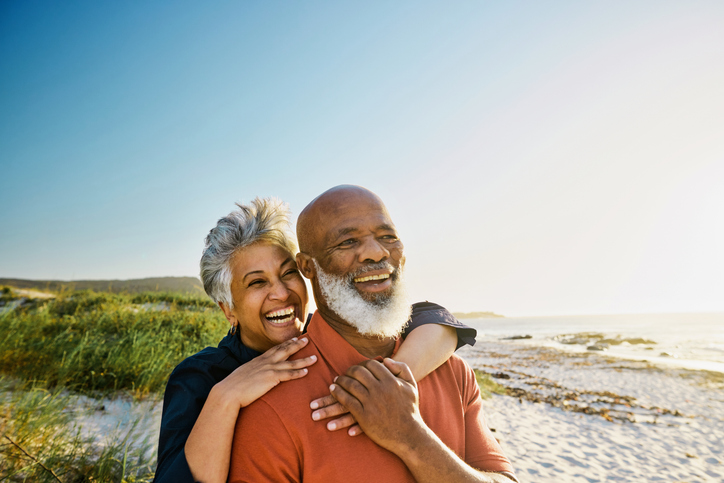 A couple enjoys their golden years after creating a retirement income distribution plan. 